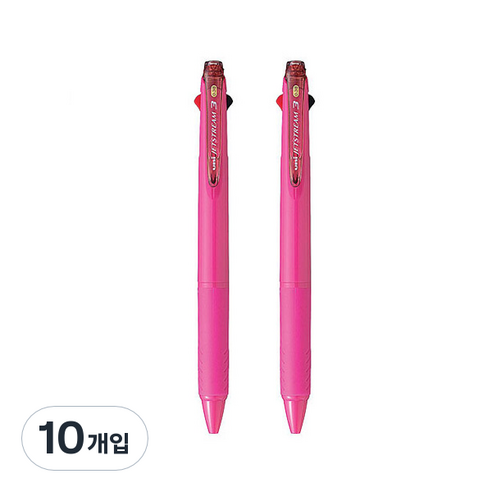 제트스트림 3색볼펜 0.38mm, 로즈핑크, 10개입
