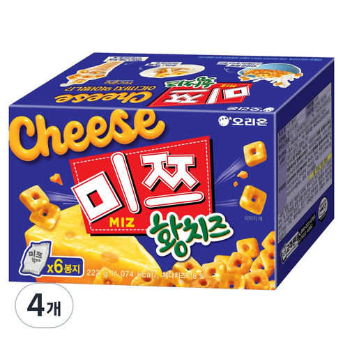 오리온 미쯔 황치즈 6p, 222g, 4개