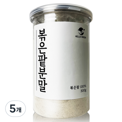 헬로우그린 국내산 볶은 팥 분말, 300g, 5개