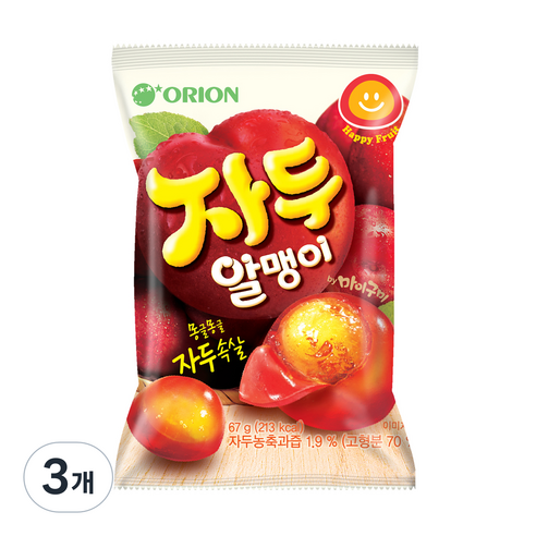 마이구미 자두 알맹이 젤리, 67g, 3개