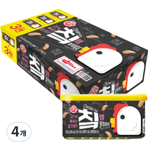 오뚜기 칰햄 블랙페퍼 3p, 600g, 4개