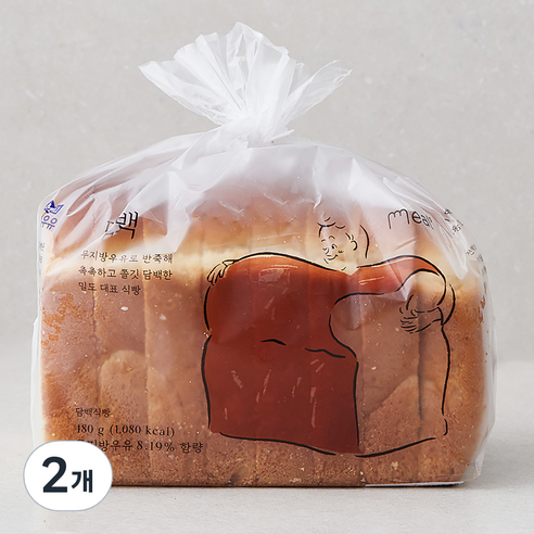 밀도 담백 식빵, 480g, 2개