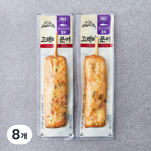 고래사어묵 고래바 문어, 65g, 8개
