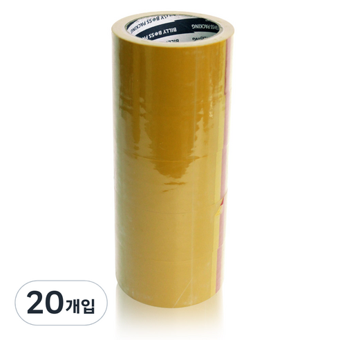 보스 THE 튼튼한 경포장용53MIC 박스테이프 48mm x 50m, 미색, 20개