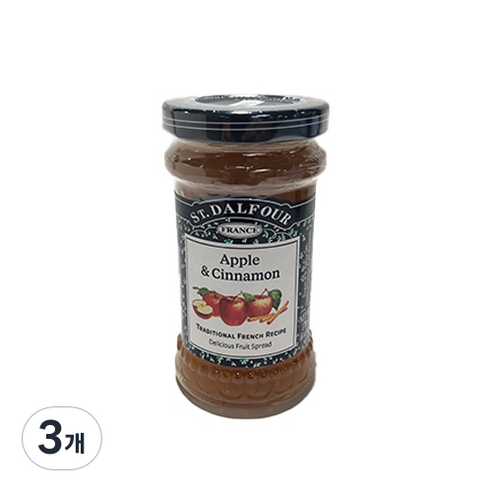 샹달프 애플 앤 시나몬잼, 170g, 3개