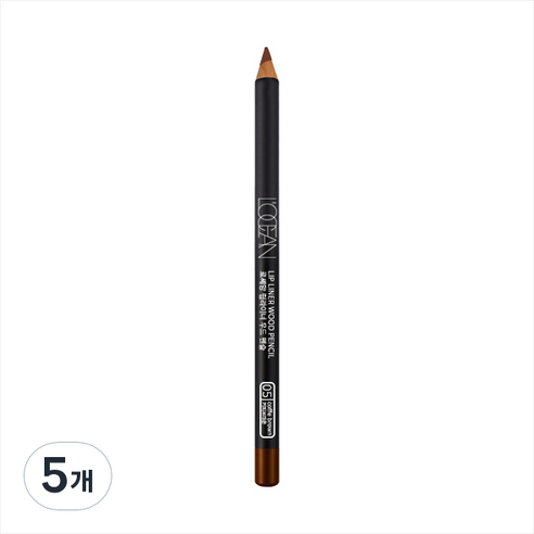 로쎄앙 립라이너 우드 펜슬 4 x 150 mm, 05호 커피브라운, 5개