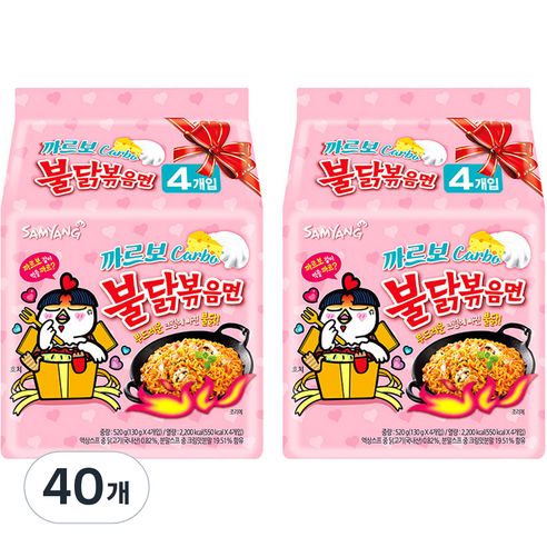 불닭볶음면 까르보 130g, 40개