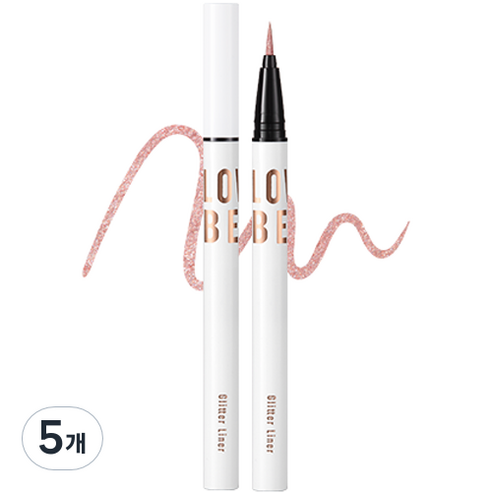 토니모리 애교 빔 글리터 라이너 0.5g, 5개, 02 로즈 골드