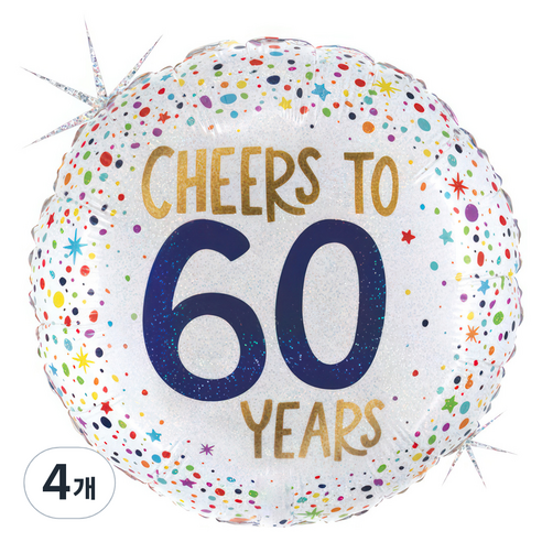 그라보벌룬 은박풍선, Cheers 60살 생일, 4개