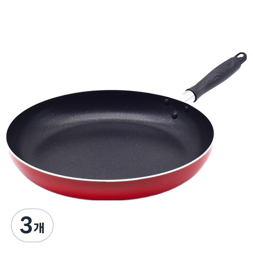 유진 토스코 4중 코팅 베이직 프라이팬, 34cm, 3개