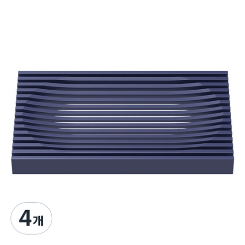 푸트로랩 아이디어 굿 물빠짐 욕실 비누 받침, 블루, 4개