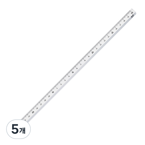 롭다 아크릴스틱자 30cm, Pure, 5개