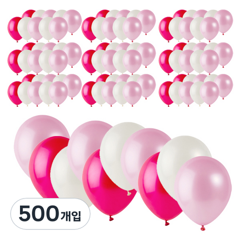 파티팡 라운드 풍선, 러브어써트(랜덤 발송), 500개
