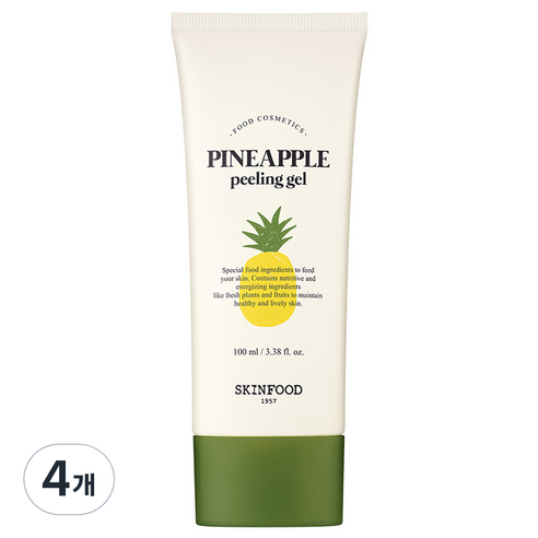 스킨푸드 파인애플 필링 젤, 100ml, 4개