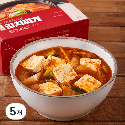 프레시지 The Easy 김치찌개, 400g, 5개
