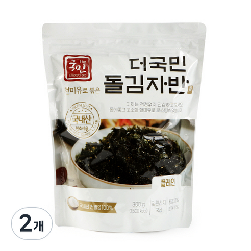 더국민 현미유로 볶은 돌김자반, 300g, 2개