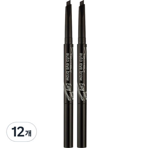 토니모리 이지터치 오토 아이브로우 0.4g, 01 블랙, 12개