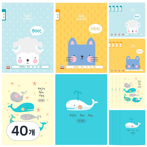 영아트 초등노트 국어 10칸, 랜덤 발송, 40개