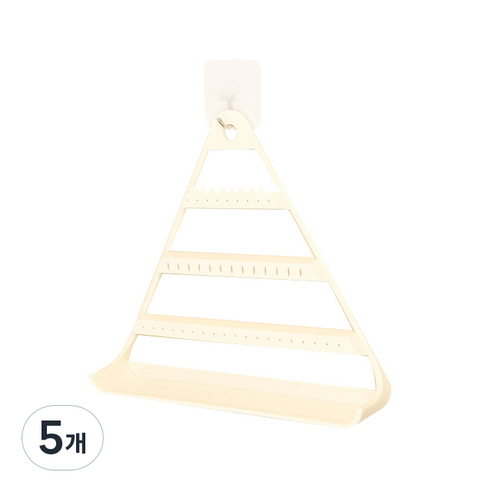 블링 3단 귀걸이 진열대 행거 아이보리 RK361, 5개
