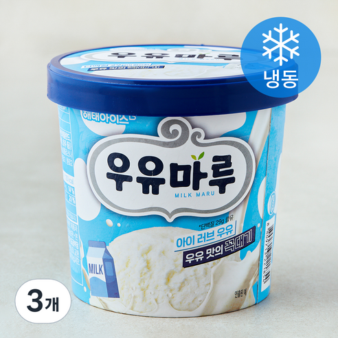 해태 우유마루 (냉동), 660ml, 1개입, 3개