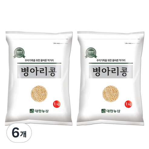 대한농산 병아리콩, 1kg, 6개