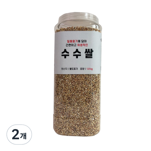 대한농산 통에담은 수수쌀, 1.8kg, 2개
