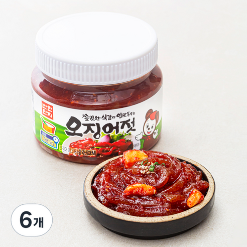 반찬단지 오징어젓, 500g, 6개