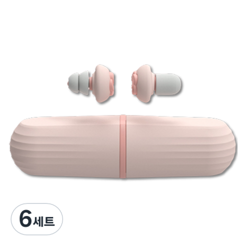 스카위즈 아이디어폼 꽃잎 이어플러그 세트 연핑크, 6세트