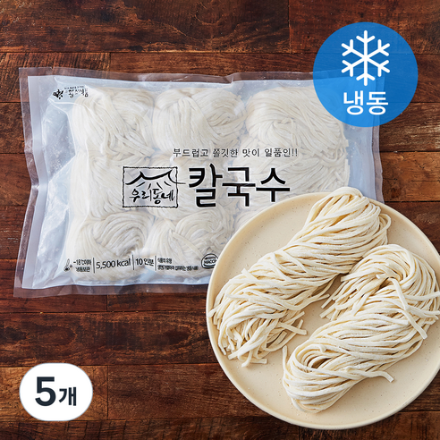 황소식품 우리동네 칼국수 10인분 (냉동), 2kg, 5개