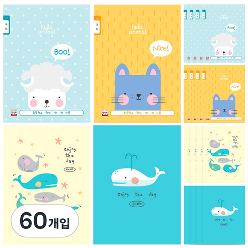 영아트 초등노트 국어 10칸, 랜덤 발송, 60개입