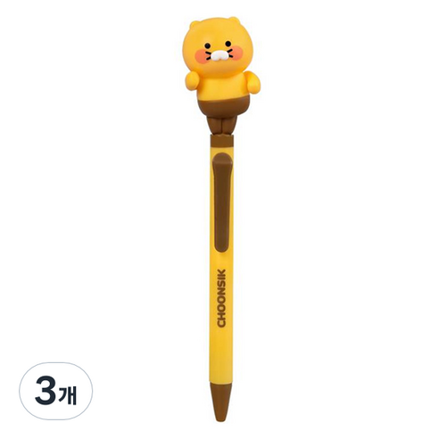 춘식이 액션 볼펜 0.5mm, 댄싱, 3개