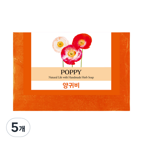 프로방스 내추럴 허브비누 양귀비 꽃향, 100g, 5개