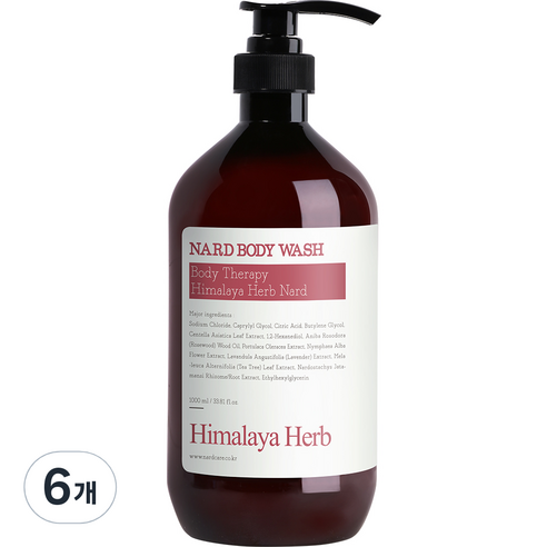 부케가르니 나드 바디워시 로즈우드, 1000ml, 6개