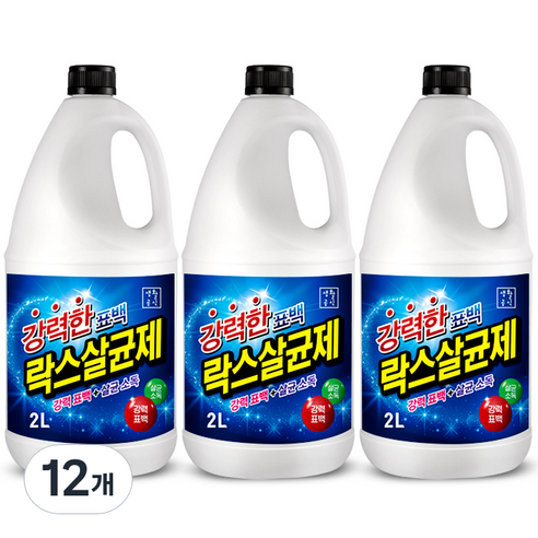 생활공식 강력한 표백 락스살균제, 2L, 12개