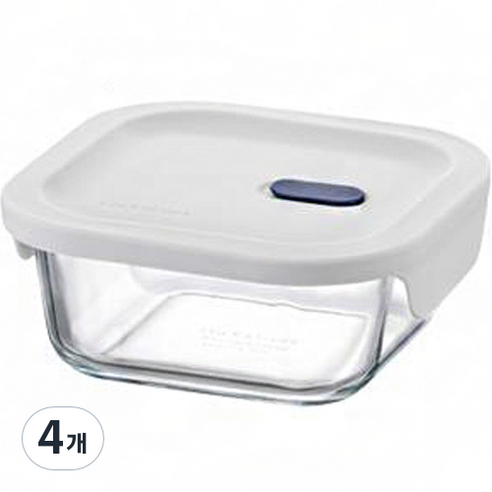 락앤락 탑클라스 실리콘 정사각 밀폐용기 500ml, 4개, 단품