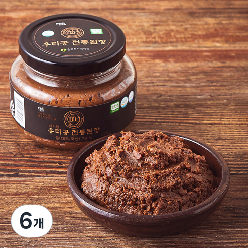 담가 순창 성가정 우리콩 전통 된장, 220g, 6개