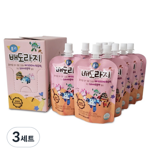 로보카폴리 배도라지 즙 10p, 800ml, 3개