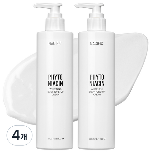 네시픽 피토 나이아신 화이트닝 바디 톤업크림, 4개, 300ml