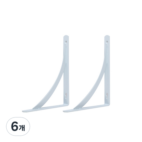 E.T.SHOP 반달선반대 화이트, 6개