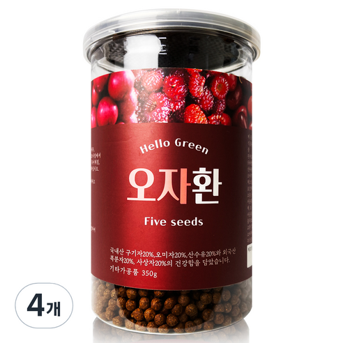 헬로우그린 오자환 통, 350g, 4개
