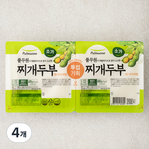 풀무원 소가 찌개두부, 300g, 4개