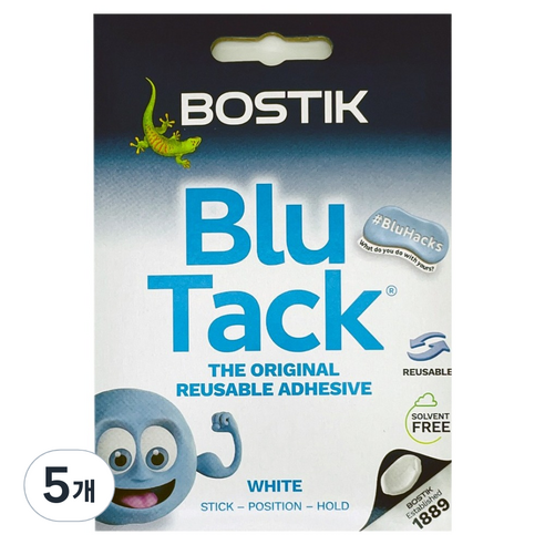 보스틱 블루택 오리지널 화이트 50g, 5개