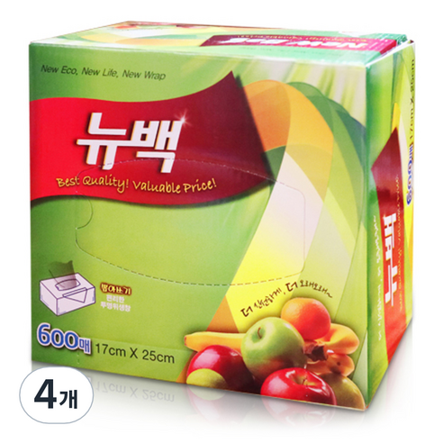 뉴랩 위생백, 미니(XS), 600개입, 4개