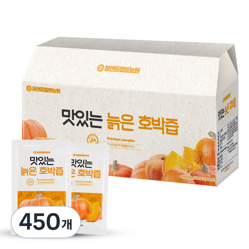 참앤들황토농원 맛있는 늙은 호박즙 90ml x 30p, 450개