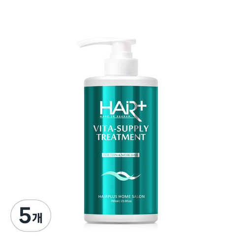 헤어플러스 비타 서플라이 가는모발 대용량 트리트먼트, 5개, 700ml