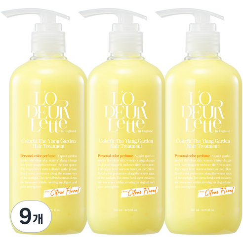 로더렛 인 잉글랜드 컬러핏 더 일랑 가든 헤어 트리트먼트, 500ml, 9개