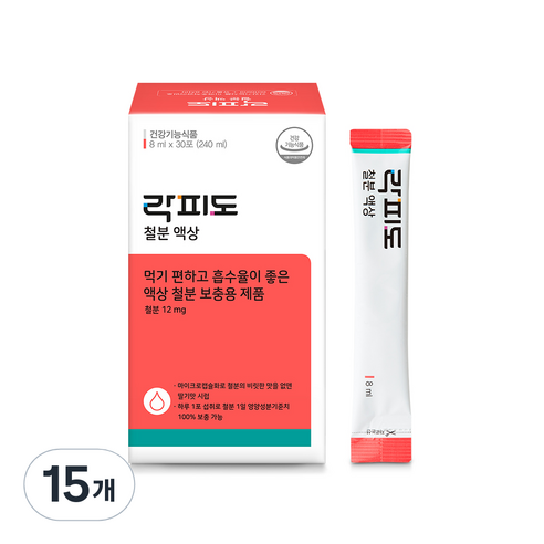 락피도 철분액상, 240ml, 15개