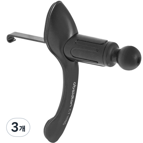 옵시디언 차량용 만능 송풍구 핸드폰 거치대 탄성마운트, 3개