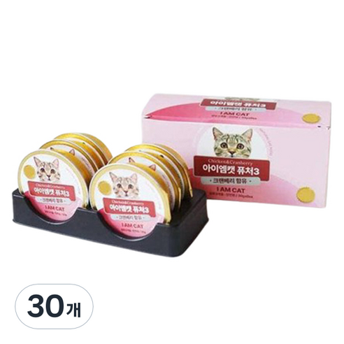 아이엠캣 고양이 퓨처3 습식사료, 30g, 30개, 치킨(크랜베리 함유)