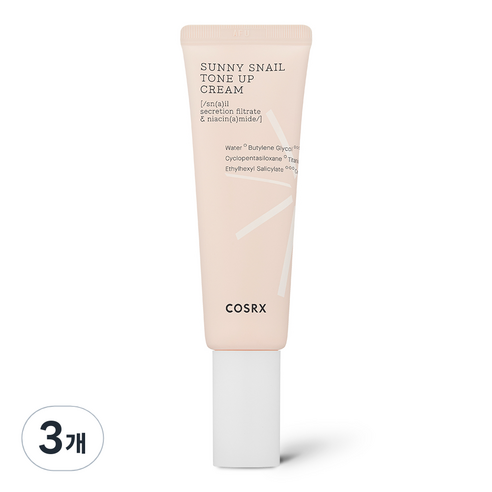 코스알엑스 써니 스네일 톤 업 크림 SPF30 PA++ 50ml, 3개